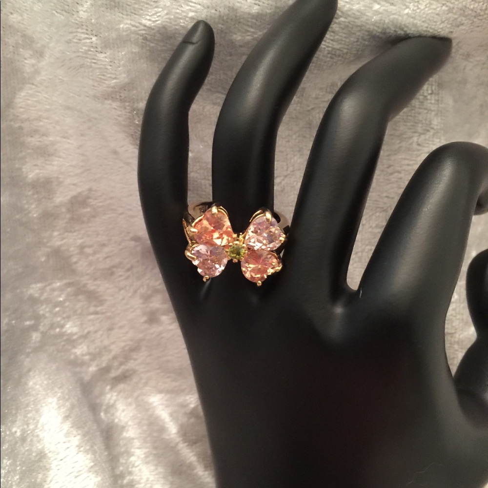 Amethyst Brilliant Cut Gold Filled Ring. - Picture 4 of 5